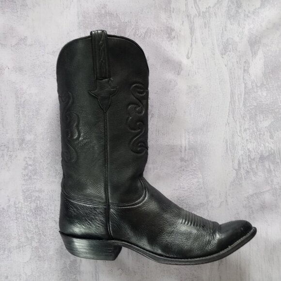 AMPUTEE VINTAGE Lucchese Cowboy Leather Boot RIGHT FOOT L000308 10.5 D 63362 - Picture 1 of 11